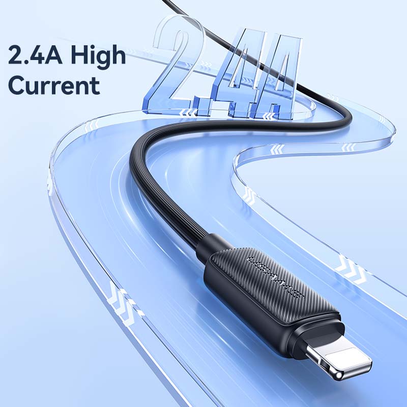USAMS US-SJ699 3m USB to Lightning 2.4A Charging Cable Copper Core 480Mbps Data Cord USAMS US-SJ699 3m USB to Lightning 2.4A Charging Cable Copper Core 480Mbps Data Cord